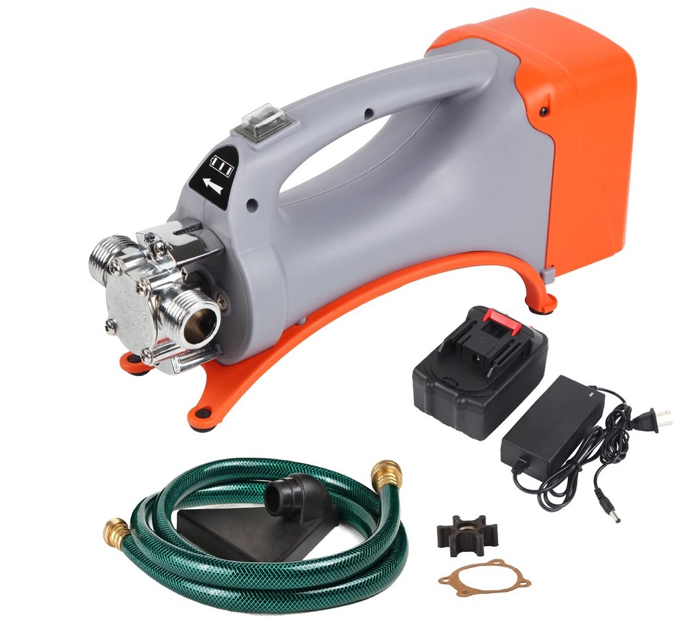TOPWAY 18V 340 GPH Cordless Battery Powered Portable Self-Priming Electric Su...