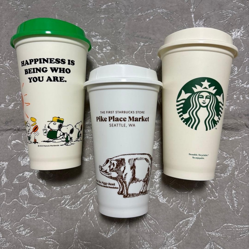 Brand new and unused Starbucks reusable cup tumbler set of 3