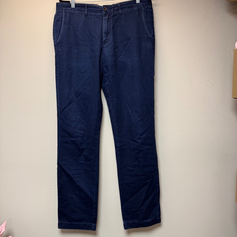 J.Crew 770 Straight Fit Chino Pants Mens 34x34 Navy Blue Excellent Cotton Blend