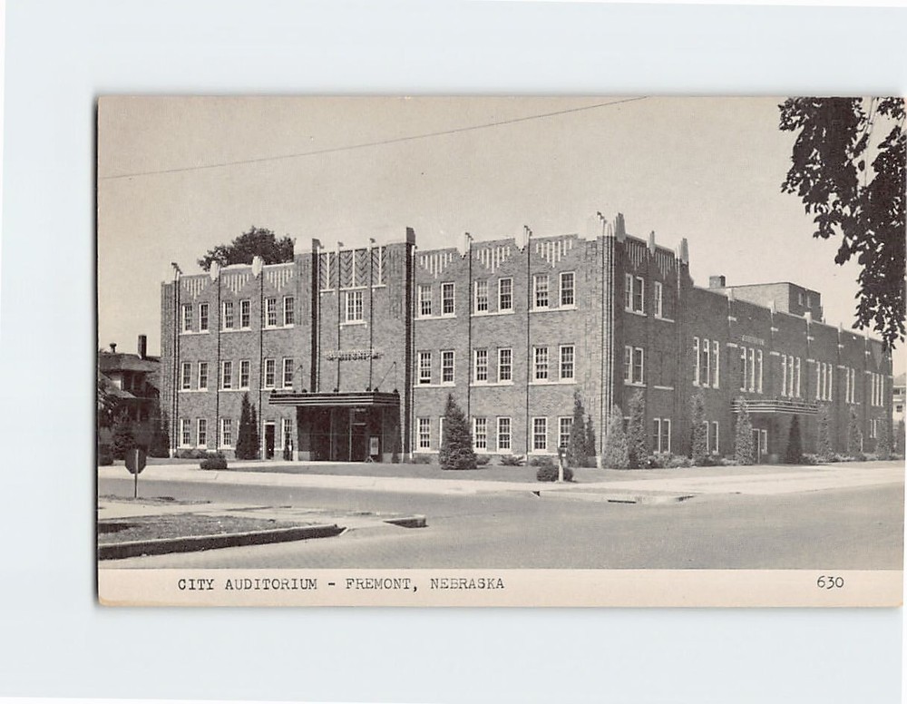 Postcard City Auditorium Fremont Nebraska