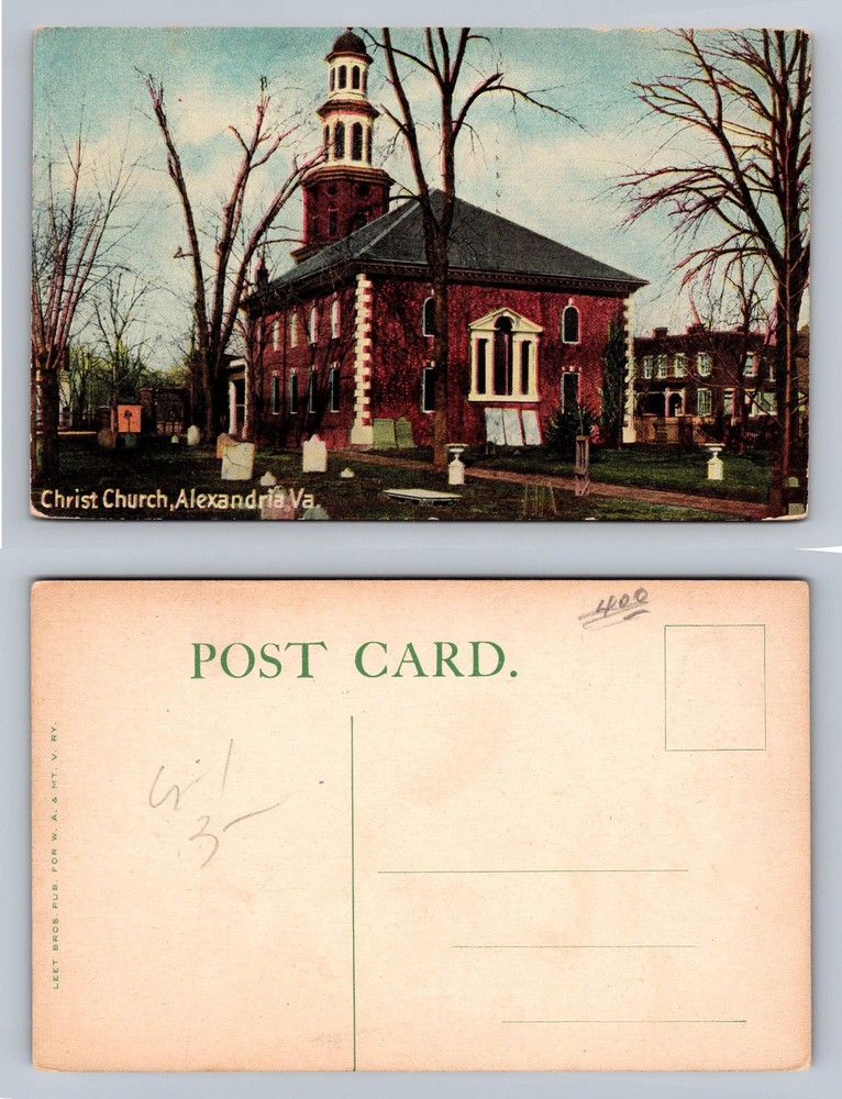 Alexandria, VA-Virginia, Christ Church Exterior View Old Vintage Postcard