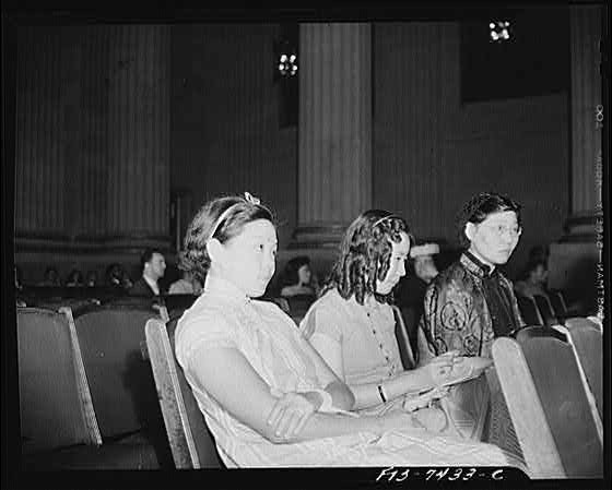 Washington, D.C. International student assembly. Betty Tang, a student at