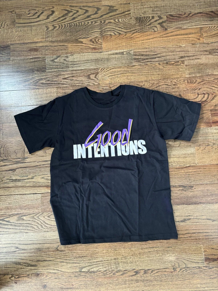 Vlone X Nav Shirt Mens Medium Black Purple Good Intentions Doves Hip Hop Rap Tee
