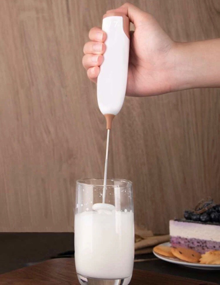 1pc ABS Electric Milk Frother Handheld, Multifunctional Household Hand Mixer For-image