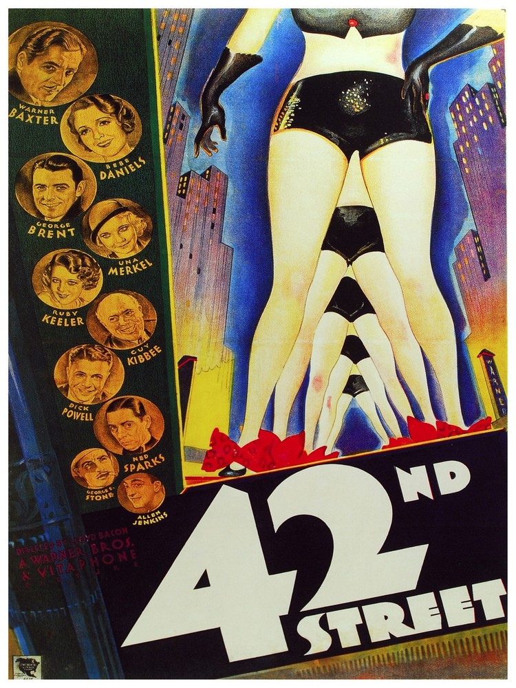 Vintage 42nd Street Movie Poster - New York Film Art Decor for Home Rooms