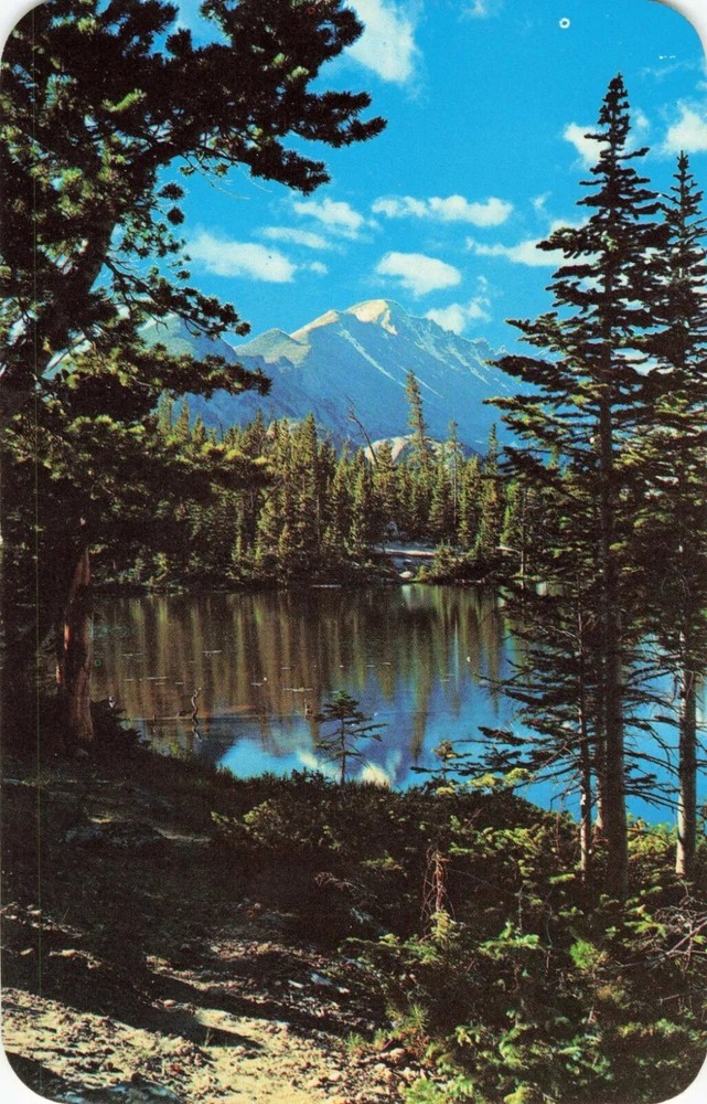 Long's Peak & Nymph Lake - Rocky Mountain National Park Colorado CO - Postcard