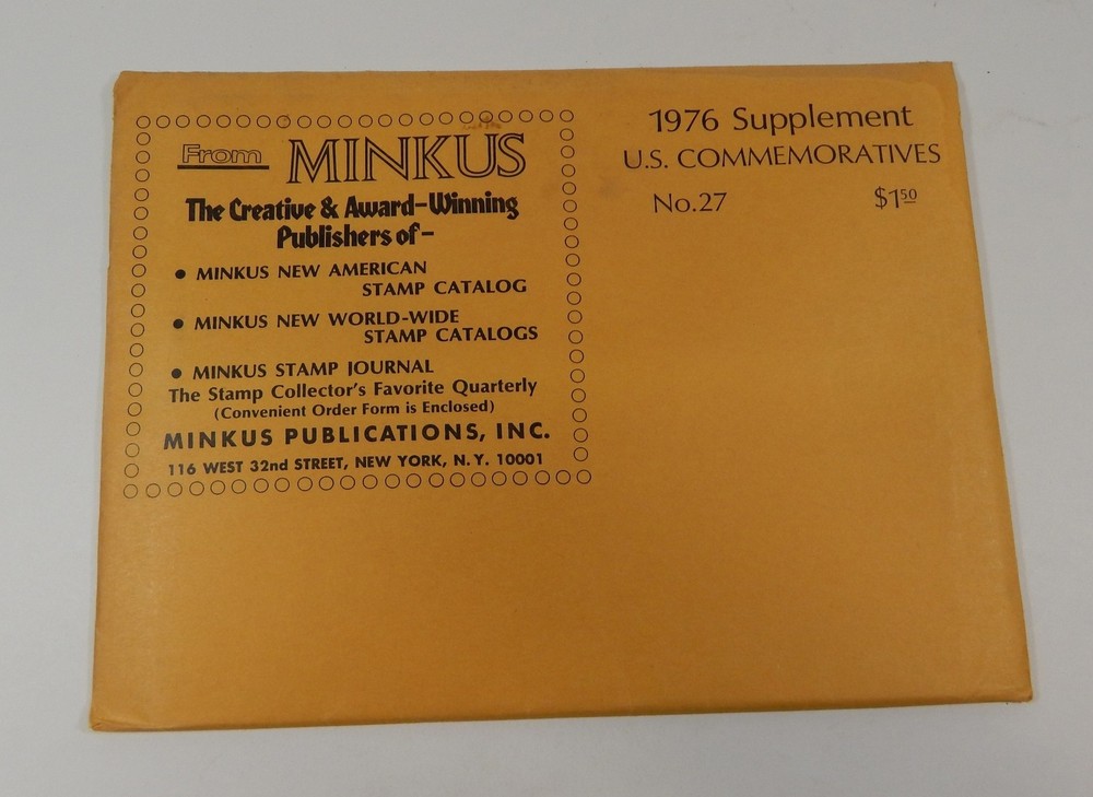 Minkus U.S. Commemoratives No. 27 1976 Supplement Stamp Album Pages