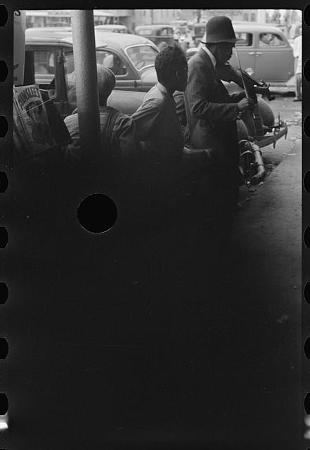 Blind street musician,West Memphis,Arkansas,AR,October 1935,Ben Shahn,FSA,2