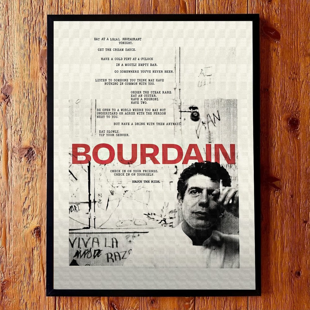 Anthony Bourdain Art Print, Poster