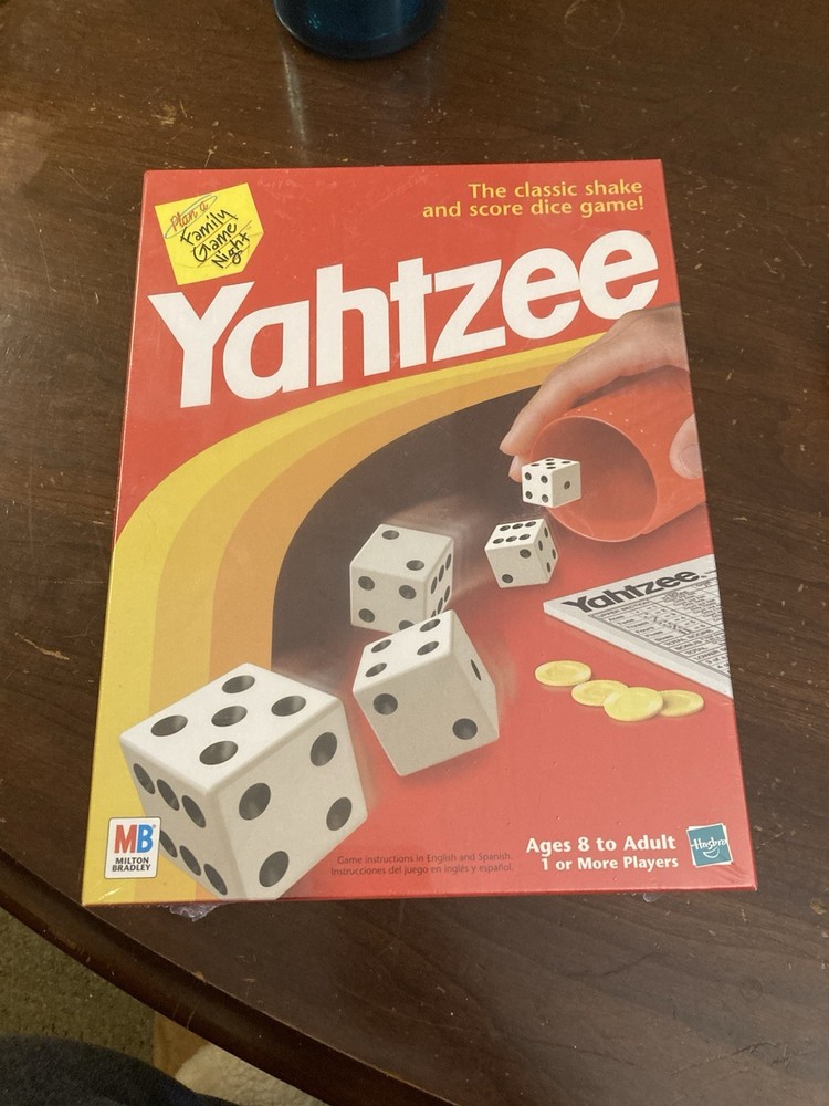 Milton Bradley Yahtzee Dice Game, Ages 8+, 1 or More Players, Family Theme, New