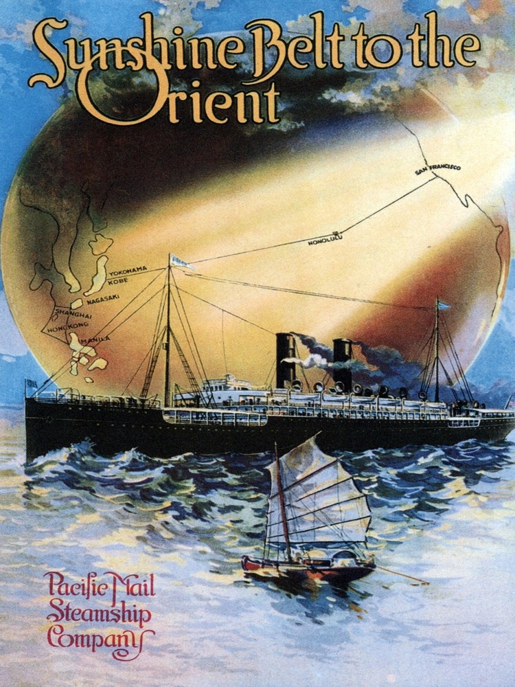 Decor Sunshine Belt to Orient Travel Poster. Fine Graphic Design. Wall Art. 2086