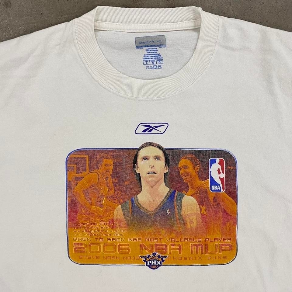 Vintage Phoenix Suns Steve Nash 2006 NBA MVP Reebok Player T-Shirt Size L