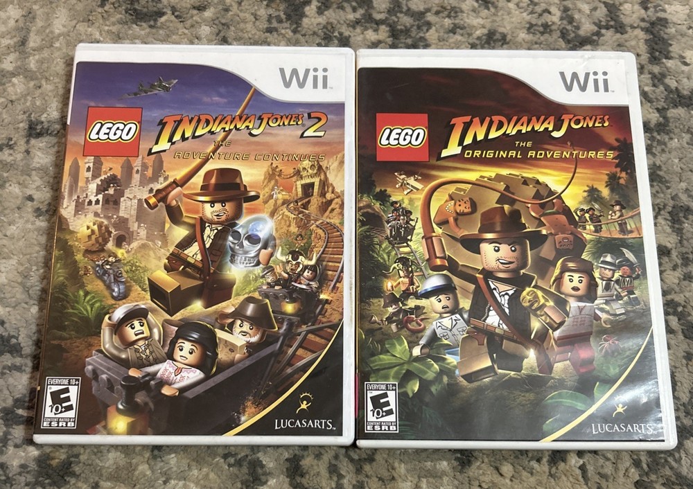 Nintendo Wii LEGO Indiana Jones 1 & 2 Complete CIB