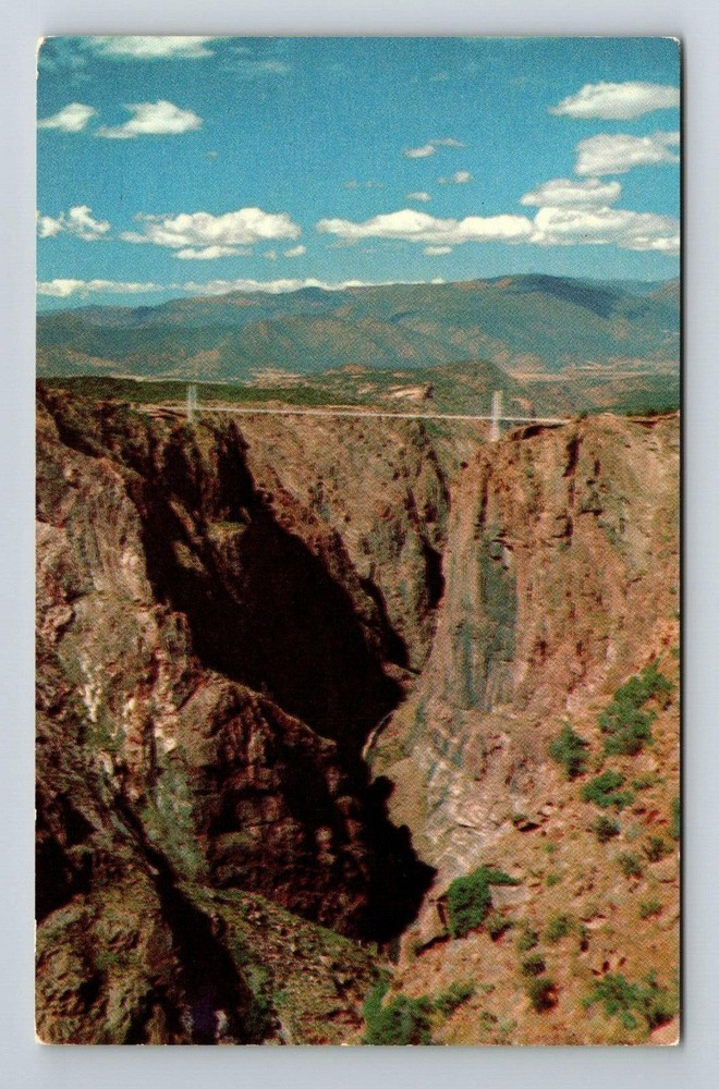 Canon City CO-Colorado, Royal Gorge Suspension Bridge, Aerial, Vintage Postcard