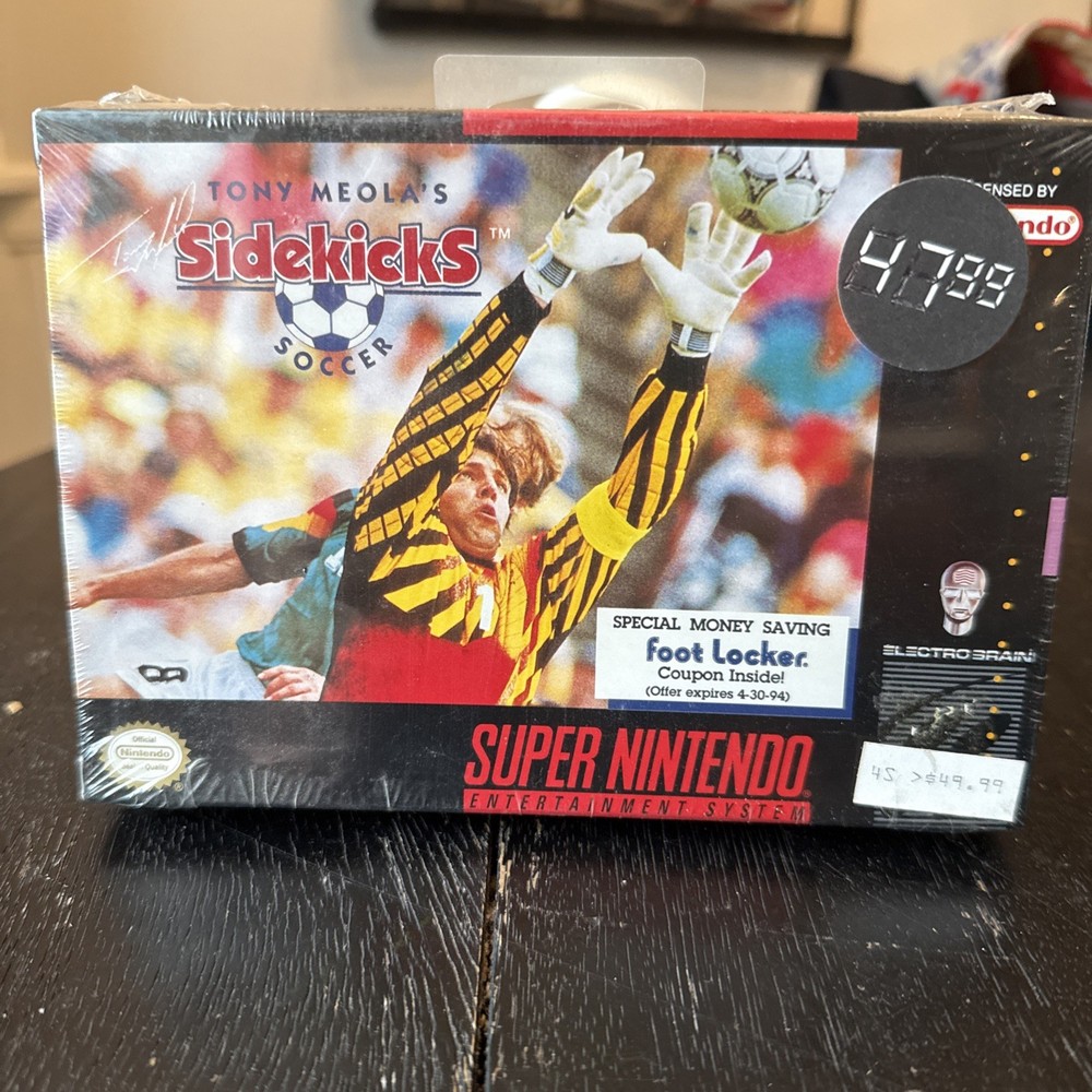 SNES Super Nintendo Game TONY MEOLA'S SIDEKICKS SOCCER - NEW & Factory Sealed!
