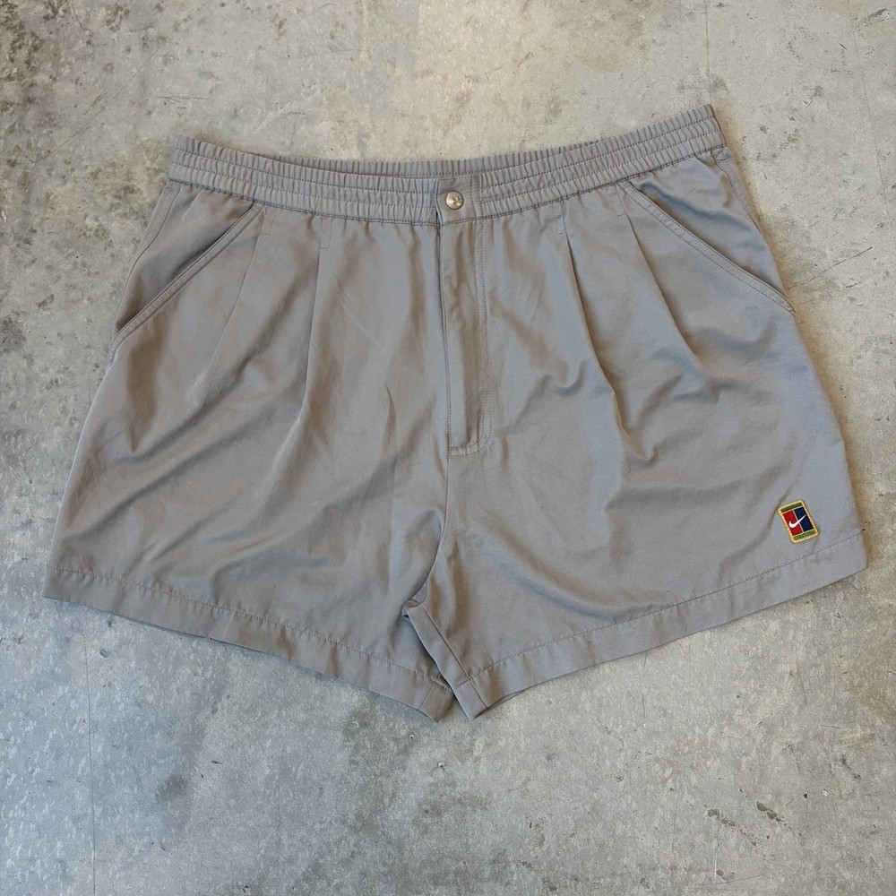 Vintage 90s Nike Challenge Court Andre Agassi Shorts Pleated Khaki Men’s Large