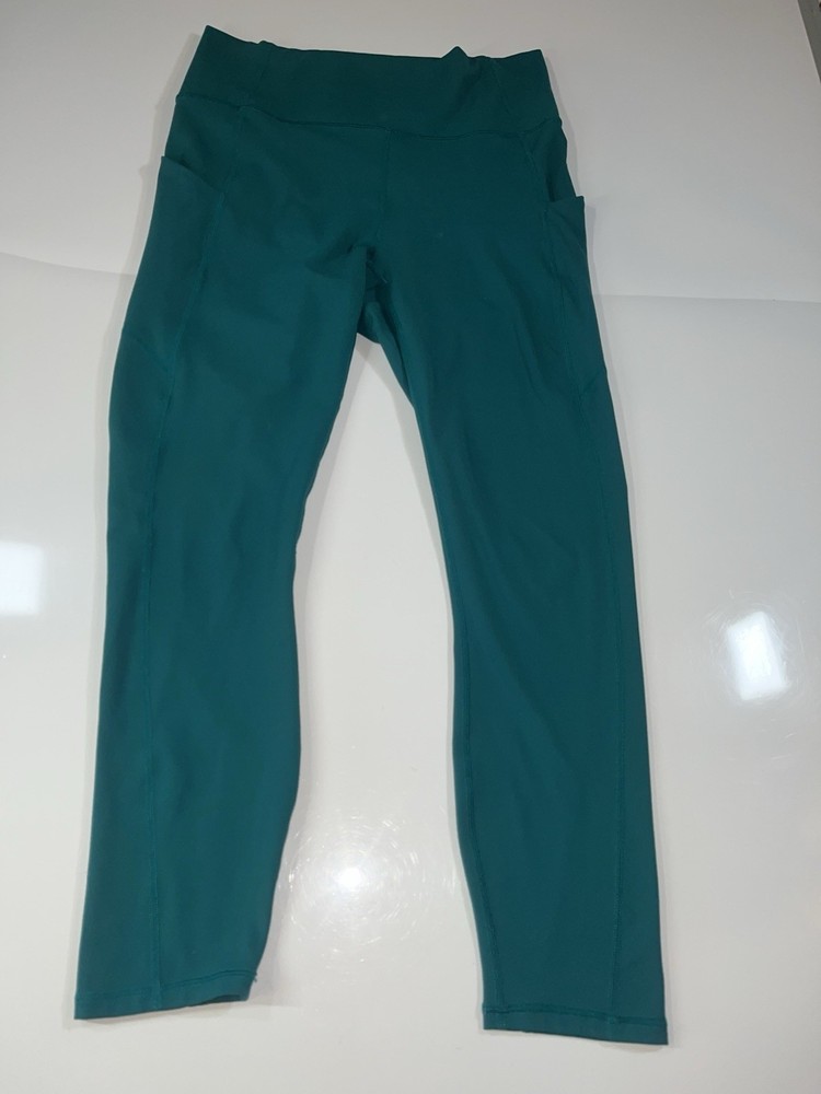 Fabletics PowerHold Leggings Women’s Teal Size M High-Waisted Compression.