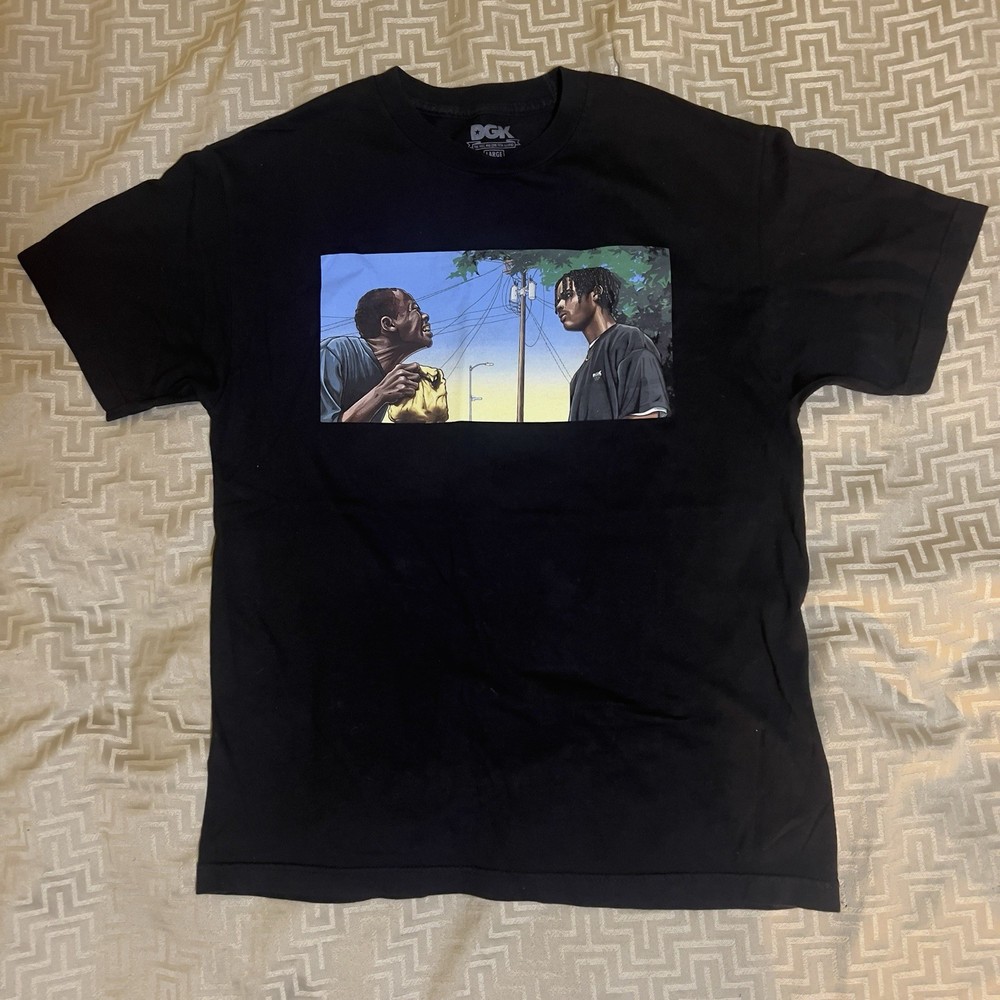 DGK Men's L Menace Too Society Black Graphic Logo T-Shirt