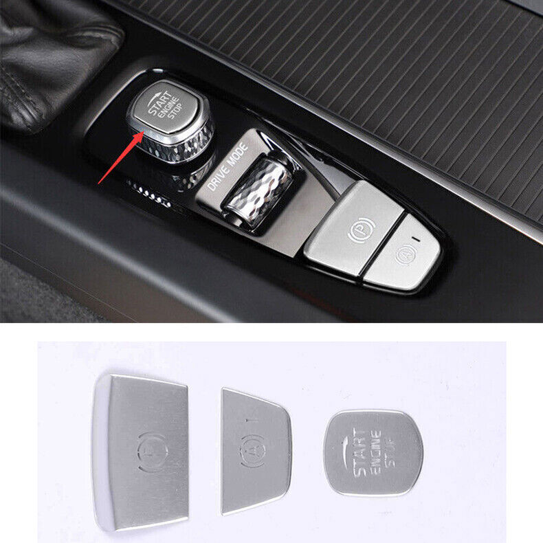 Volvo S90 2017-2025 Silver Inner Shift Panel with P Gear & Brake Hold Button Trim  