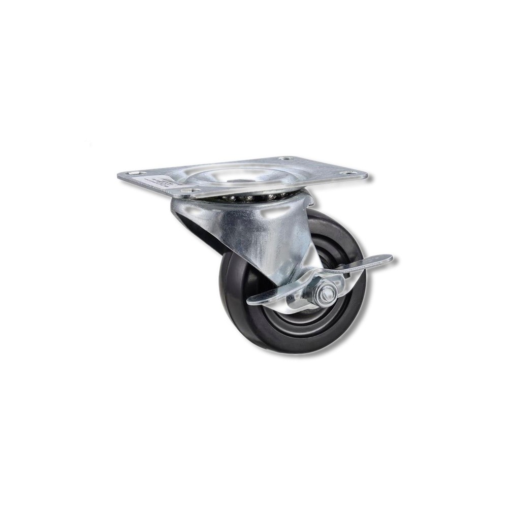 Projex 3 in Swivel Soft Rubber Caster with Swivel Plate 175 lb 9511
