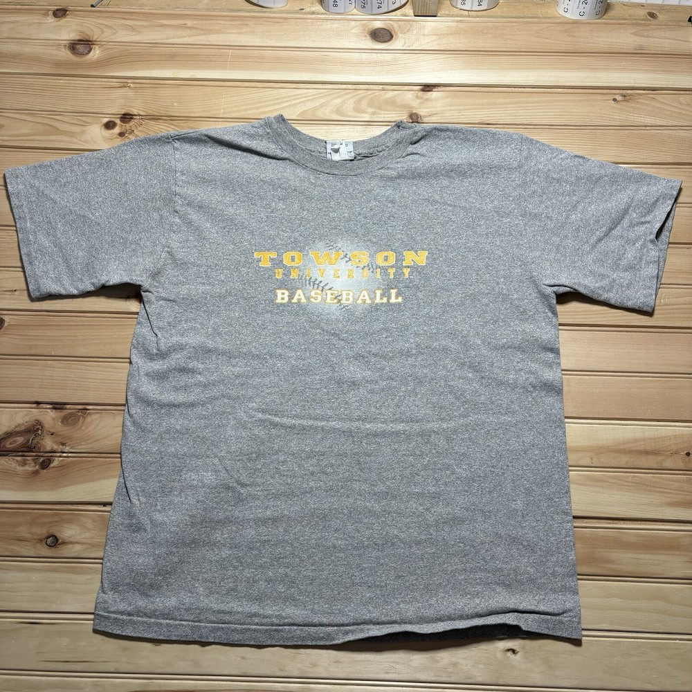 Vintage 90s Towson University Tigers NCAA College Baseball Shirt Size XL