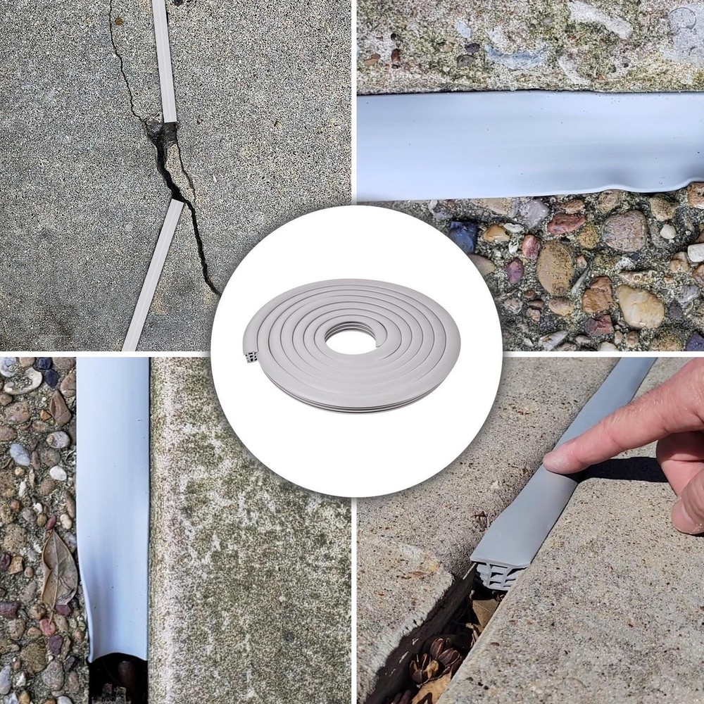100ft Concrete Expansion Joint Filler Flexible EPDM Strip For 1'' Wide Cracks--