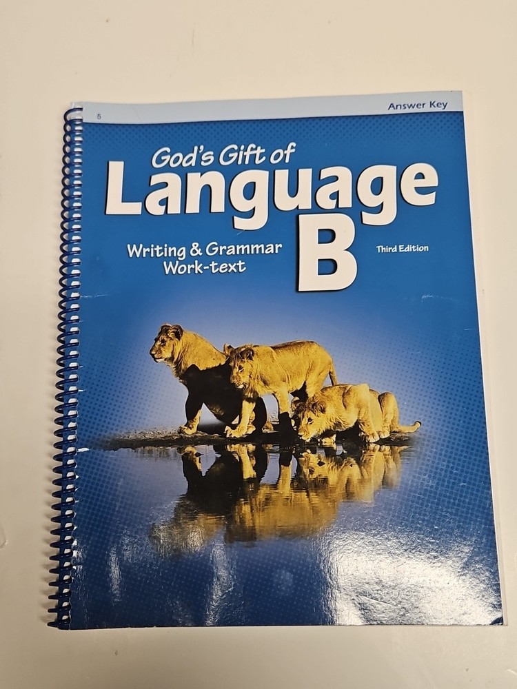Abeka God's Gift Of Language B Third Edition Answer Key
