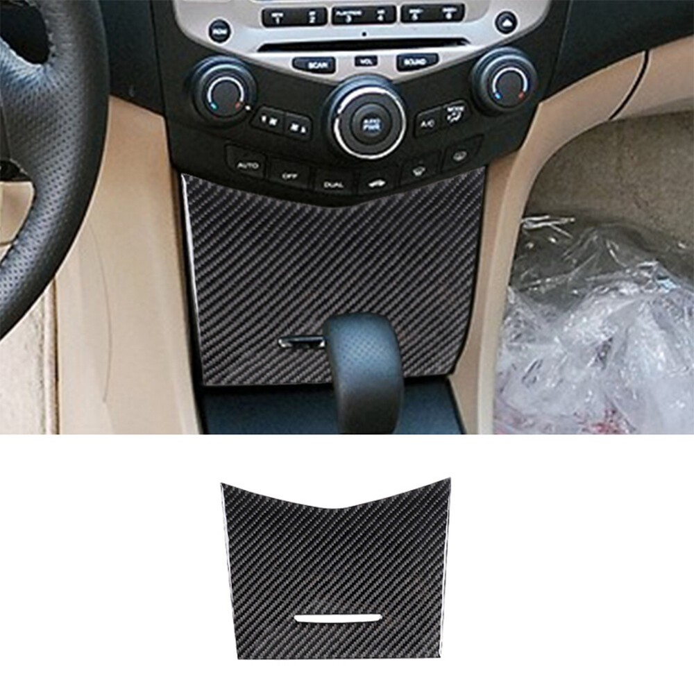 Carbon Fiber Interior Storage Box Cover Trim For Honda Accord Sedan 2003-2007