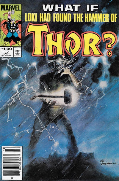 Marvel What If Vol 1 #47 FN Newsstand Loki Finds Thor by Bill Sienkiewicz