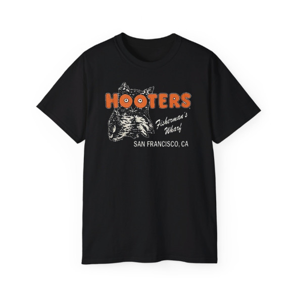 Gildan Hooters Fisherman's Wharf San Francisco Black T-Shirt