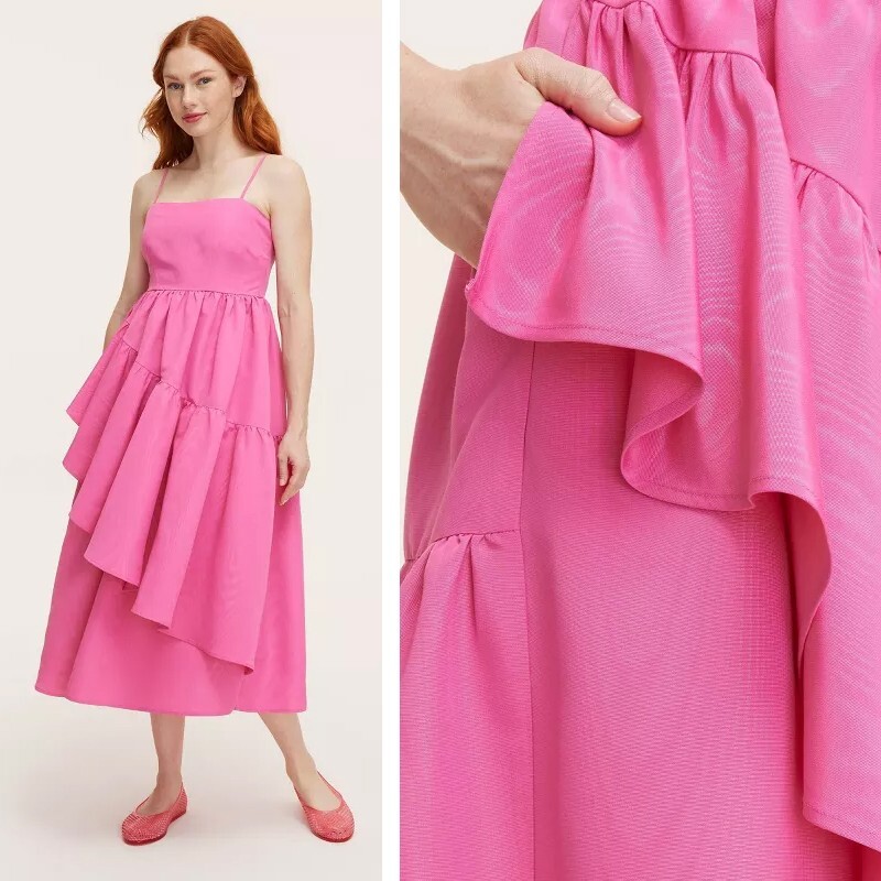 Kate Spade x Target Size XL / 16 Pink Tiered Midi Dress