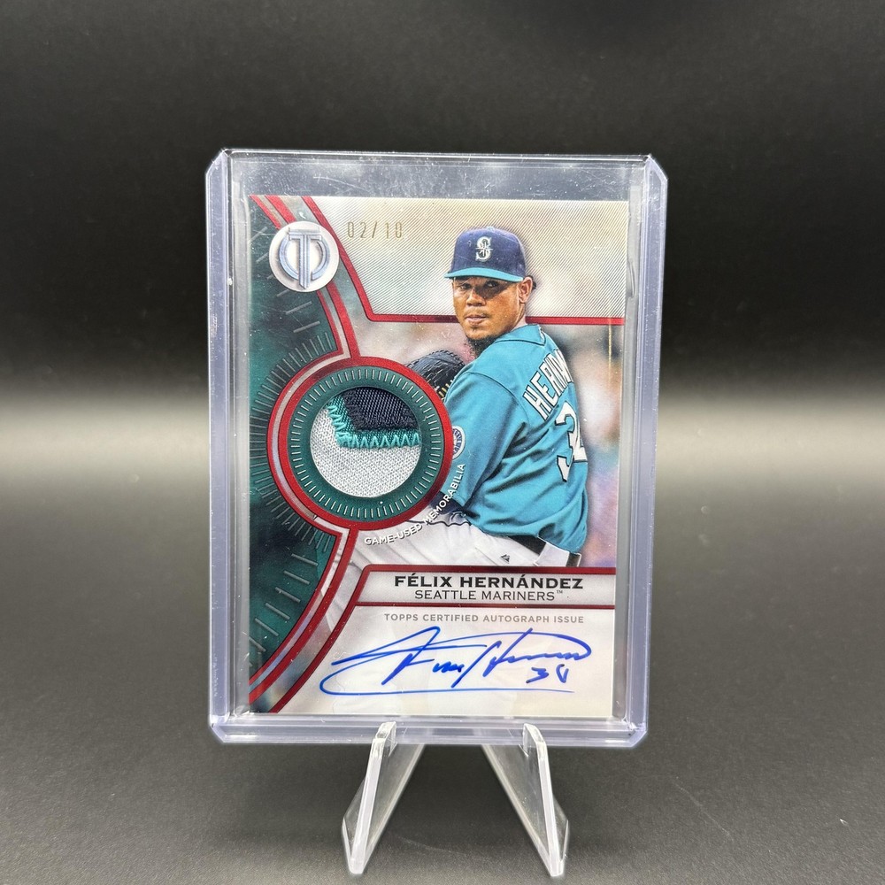 2025 Topps Tribute Félix Hernández Tribute to Threads Patch Auto Red #/10