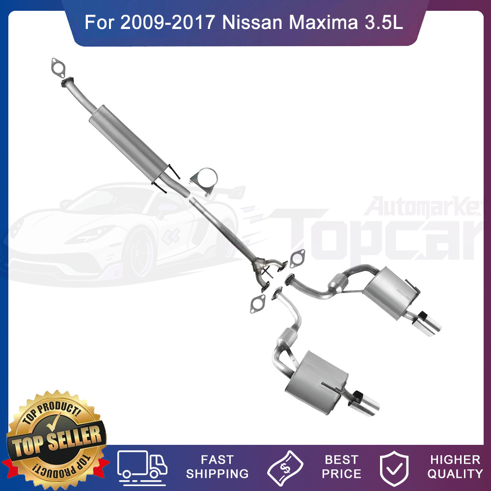 Stainless Steel Cat-Back System Kit fits: 2009-14 & 2016-19 Nissan Maxima 3.5L