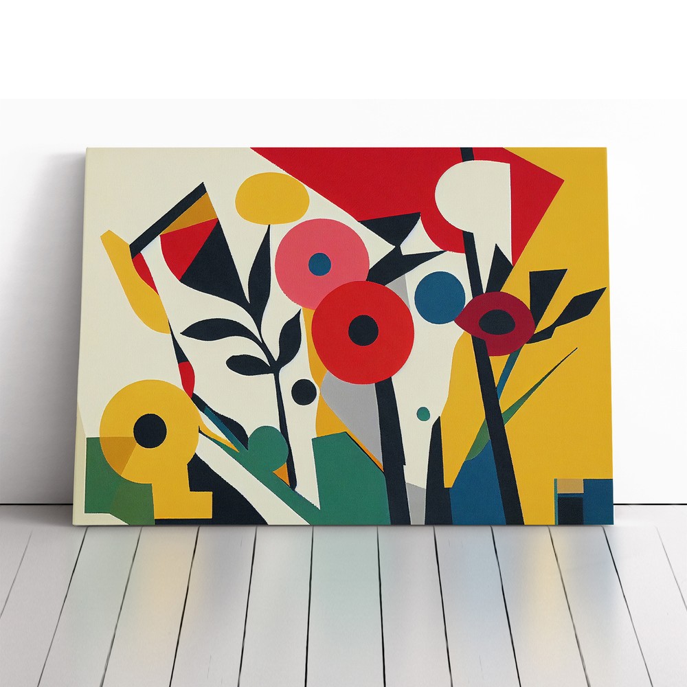 Favourable Abstract Flowers Canvas Wall Art Print Framed Picture Home Decor