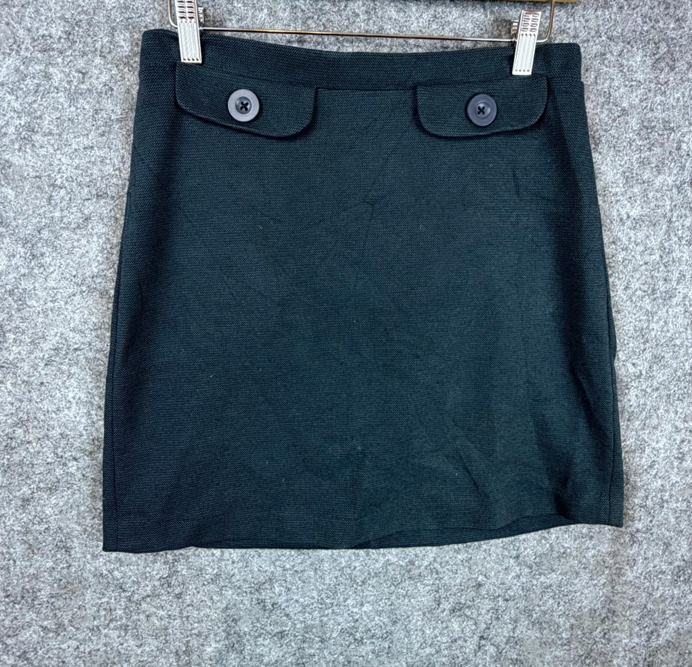 Boden A-Line Mini Skirt Womens 4 Grey Green Dark Academia Preppy Schoolgirl 90s