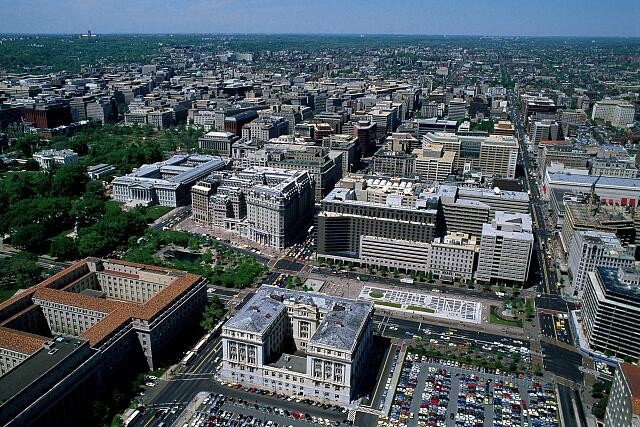 Photo:Washington D.C. 1980s Aerial View Skyline Cityscape