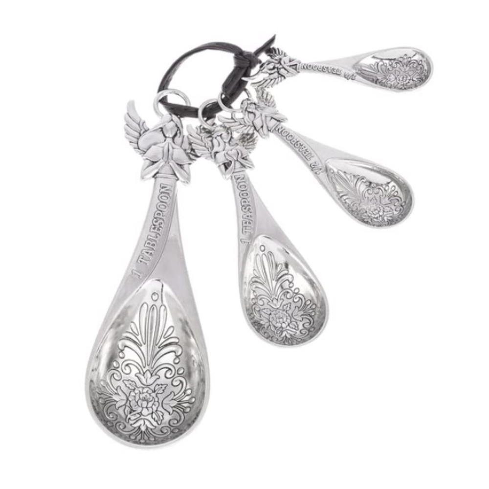Ganz 4-Piece Zinc Alloy Measuring Spoon Set For Kitchen, Angels