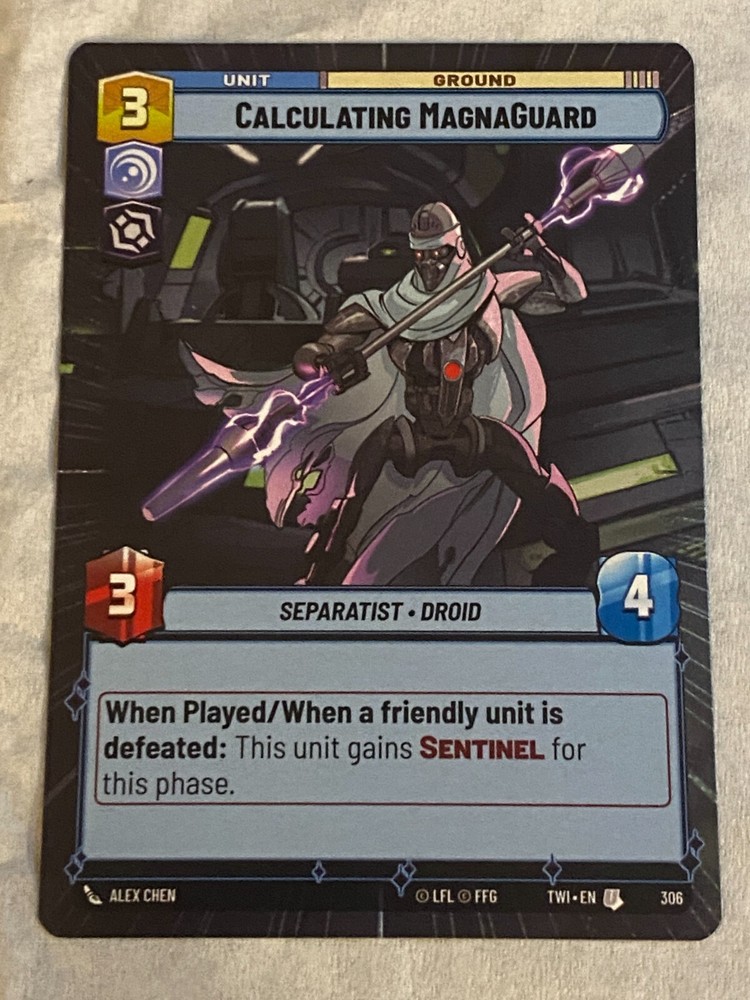 STAR WARS UNLIMITED TCG TWI CALCULATING MAGNAGUARD HYPERSPACE Card NM