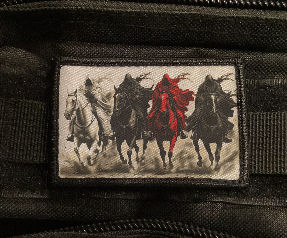 4 Horsemen of Apocalypse Patch World End Morale Army Tactical Hook [sub]