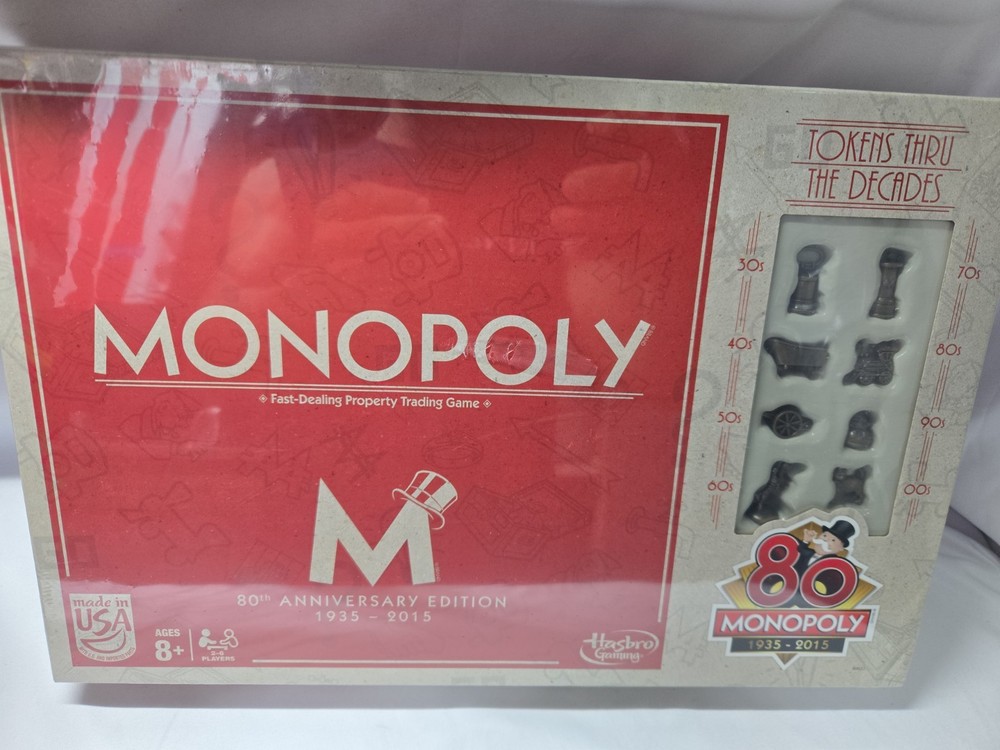 Monopoly 80th Anniversary Edition 1935-2015  New Sealed Hasbro Gaming