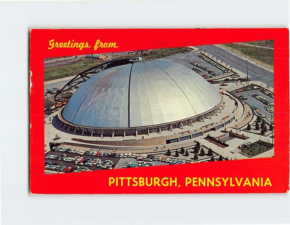 Postcard Aerial View Public Auditorium Pittsburgh Pennsylvania USA