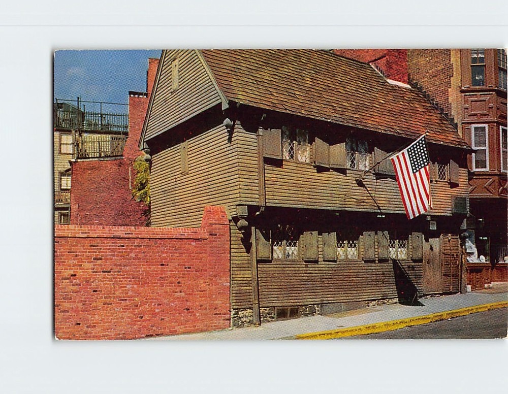 Postcard The Paul Revere House Boston Massachusetts USA