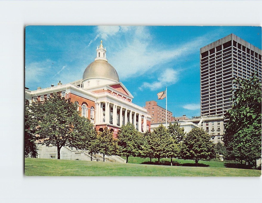 Postcard State House Boston Massachusetts