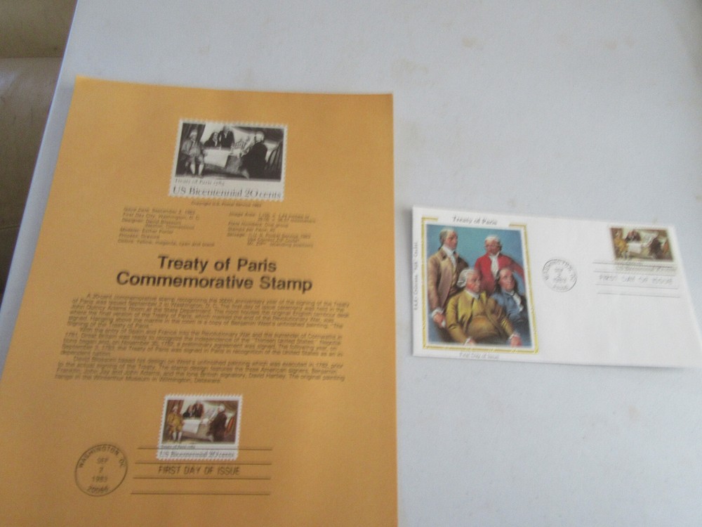 Treaty Of Paris 20c Bicentennial Stamp Fdc Sc#2052 Souv. Page Fdc + Colorano Fdc