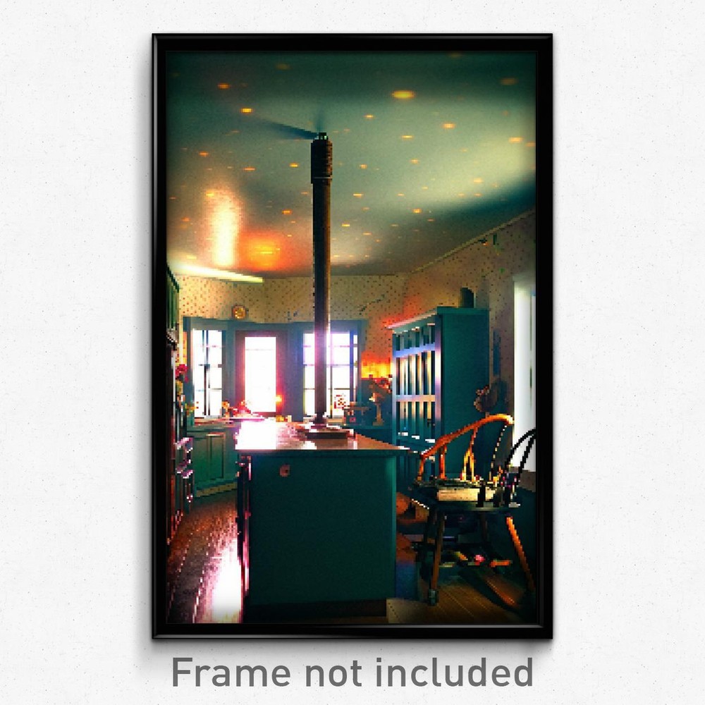 Pixel Art Poster - Spotted Home (8 Bit Psychedelic Trippy Video Game Print)