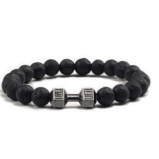 Dumbbell bracelet Weighted Bracelet Mens Beaded Bracelets Jewelry