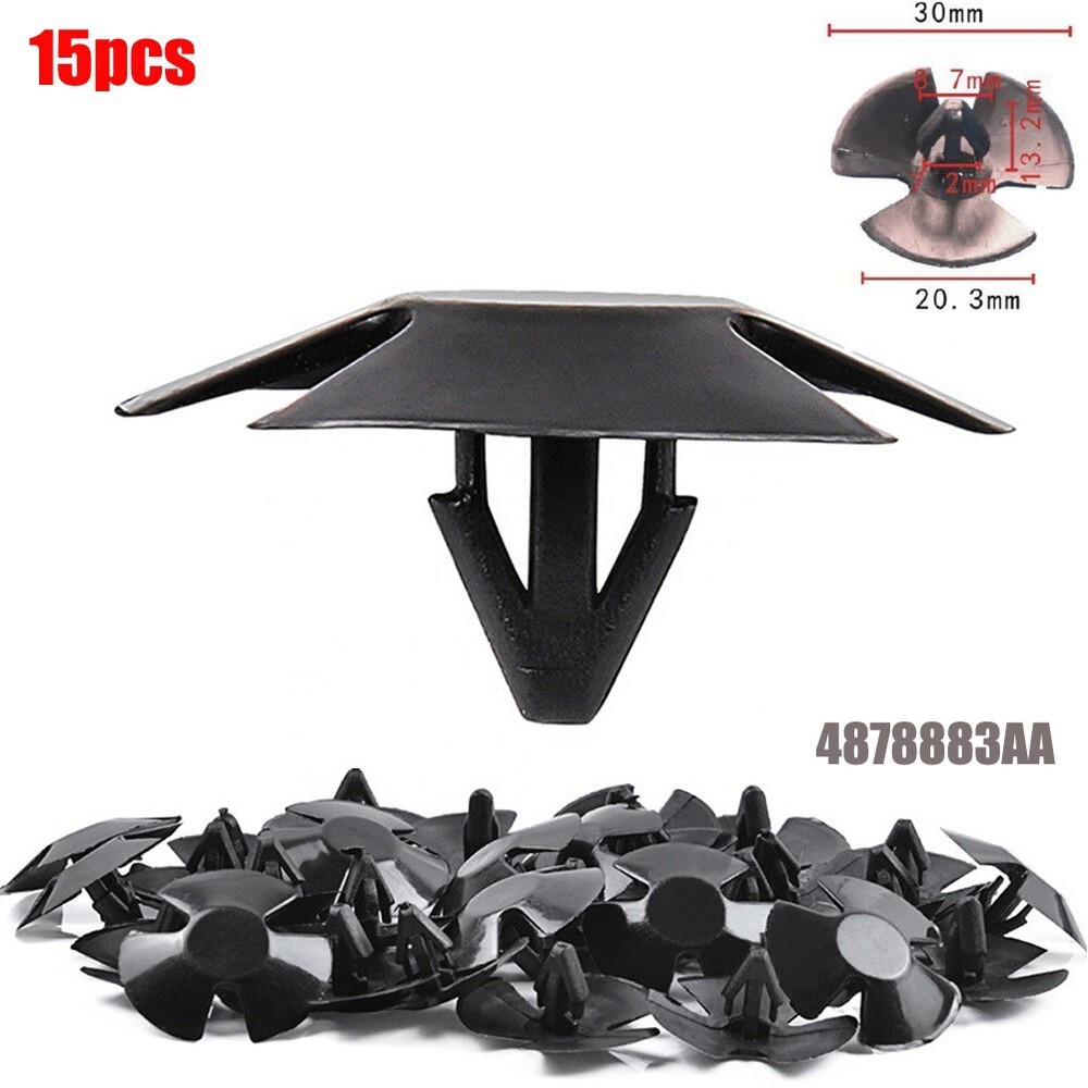 15x High Quality Hood Insulation Retainer Clips For 4878883AA For Dodge