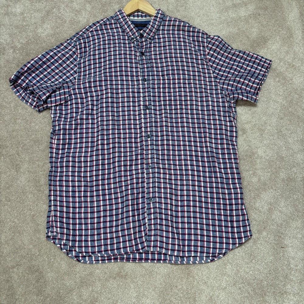 Banana Republic men’s shirt XL 100% Linen Button Down Short Sleeve Camden Fit