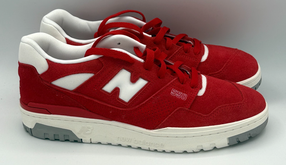 New Balance 550 Shoes Mens 10 D Suede Pack Team Red BB550VND