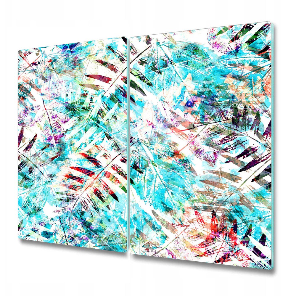 Glass Worktop Saver Imprints Mint Leaves Watercolour Abstract illustration